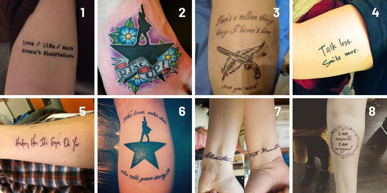 Hamilton discount tattoos musical